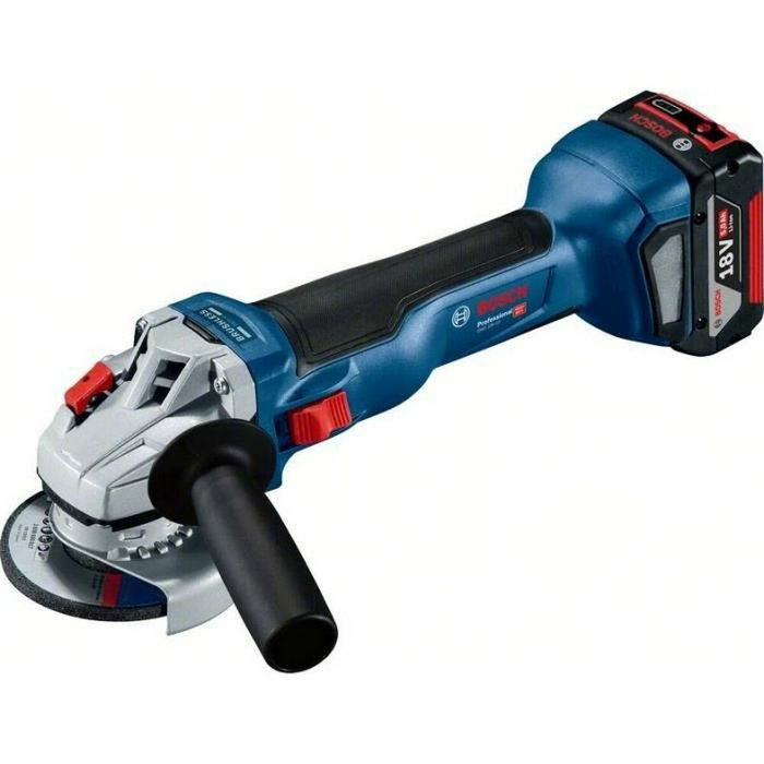 Bosch Professional Amoladora angular GWS 18V-10 con 2 baterías 4,0Ah, cargador GAL 18V-40 y L-BOXX