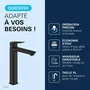 GROHE DICE AACJE44830 Grifo mezclador para lavabo, cuerpo liso sin desagüe, tamaño XL, color negro mate