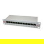 ROLINE 26.11.0316 Patchpanel de 10 Pulgadas, 12 Puertos Cat.6A (Class EA) Blindado (S/UTP), 1U, Gris, Metal