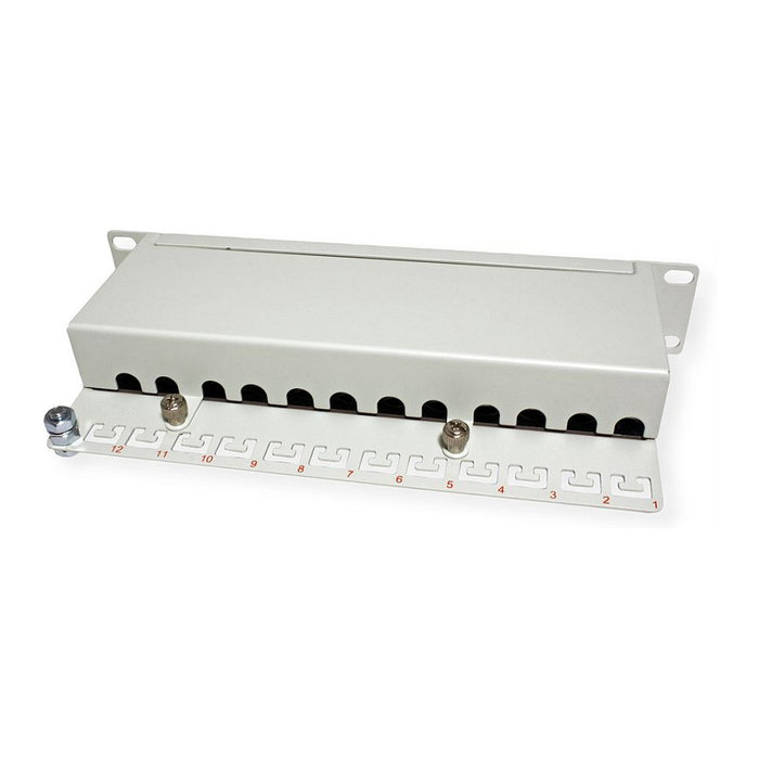 ROLINE Patchpanel 12 Puertos Cat.6A Blindado 1U Gris
