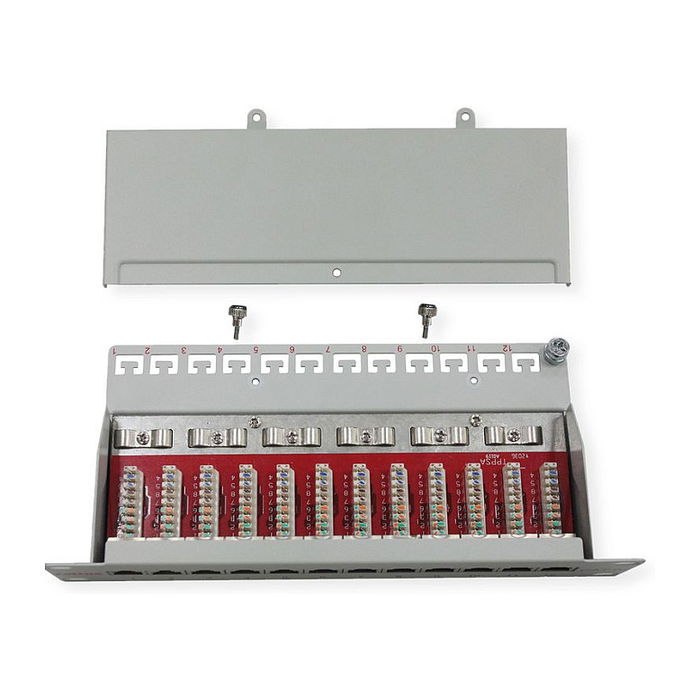 ROLINE 26.11.0316 Patchpanel de 10 Pulgadas, 12 Puertos Cat.6A (Class EA) Blindado (S/UTP), 1U, Gris, Metal ROLINE 26.11.0316 Patchpanel de 10 Pulgadas, 12 Puertos Cat.6A (Class EA) Blindado (S/UTP), 1U, Gris, Metal