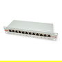 ROLINE 26.11.0316 Patchpanel de 10 Pulgadas, 12 Puertos Cat.6A (Class EA) Blindado (S/UTP), 1U, Gris, Metal