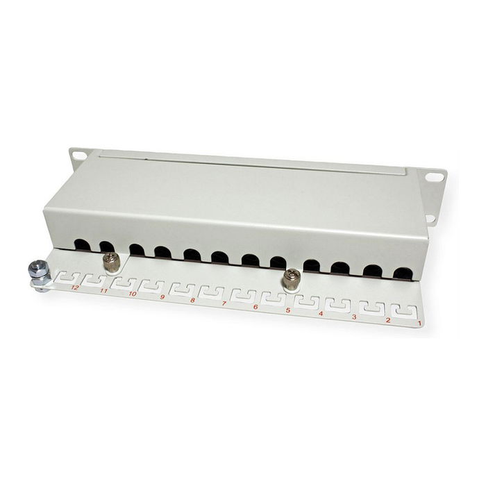 ROLINE 26.11.0316 Patchpanel de 10 Pulgadas, 12 Puertos Cat.6A (Class EA) Blindado (S/UTP), 1U, Gris, Metal ROLINE 26.11.0316 Patchpanel de 10 Pulgadas, 12 Puertos Cat.6A (Class EA) Blindado (S/UTP), 1U, Gris, Metal