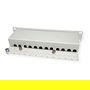 ROLINE 26.11.0316 Patchpanel de 10 Pulgadas, 12 Puertos Cat.6A (Class EA) Blindado (S/UTP), 1U, Gris, Metal