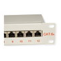 ROLINE Patchpanel 12 Puertos Cat.6A Blindado 1U Gris