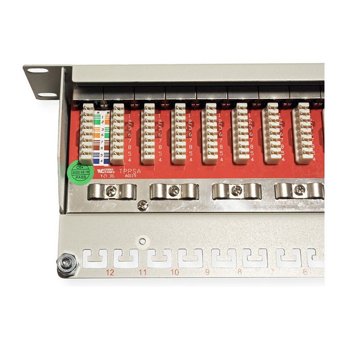 ROLINE Patchpanel 12 Puertos Cat.6A Blindado 1U Gris
