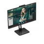 AOC Monitor 24P3QW 24" Full HD IPS, Webcam, USB-C Hub, 100Hz, Altavoces, Ajuste Ergonómico - Negro (Pantalla Oficina Profesional)