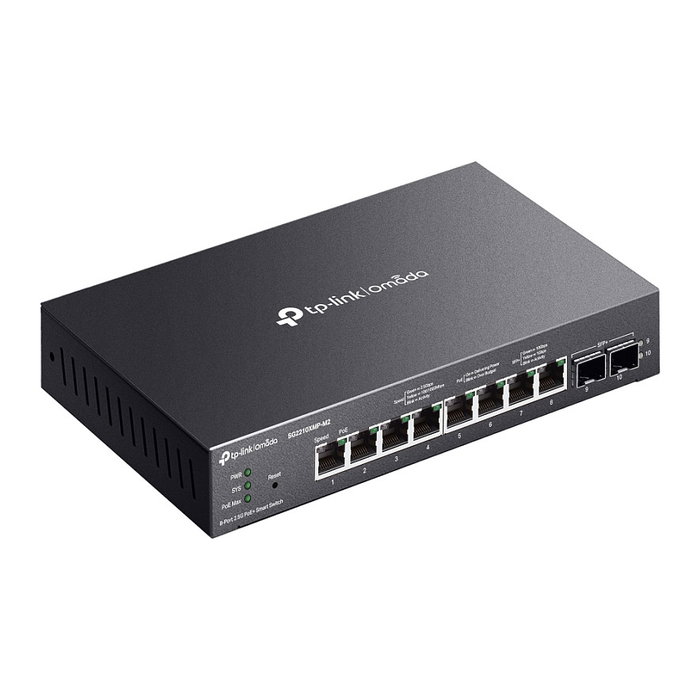 TP-Link Omada SG2210XMP-M2 Switch de 10 Puertos 2.5G con 2 SFP+ TP-Link Omada SG2210XMP-M2 Switch de 10 Puertos 2.5G con 2 SFP+
