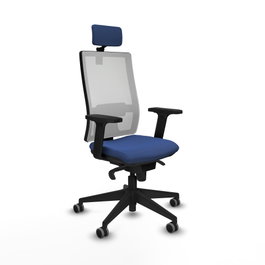 PIQUERAS Y CRESPO Silla de oficina Horna Azul marino y Blanco