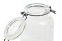 DKD Home Decor Set de 3 Botes de Cristal y Acero Inoxidable 1500ml