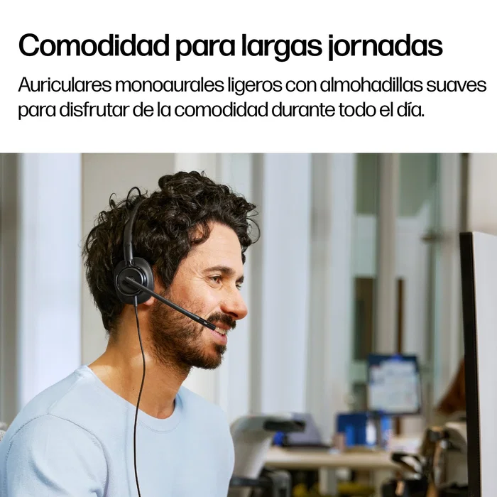 HP Poly Mission 415 Classic Auriculares Monoaurales USB Negro HP Poly Mission 415 Classic Auriculares Monoaurales USB Negro