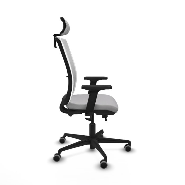PIQUERAS Y CRESPO Silla de oficina Haches con mecanismo Sincro/Traslack Gris claro y Blanco PIQUERAS Y CRESPO Silla de oficina Haches con mecanismo Sincro/Traslack Gris claro y Blanco