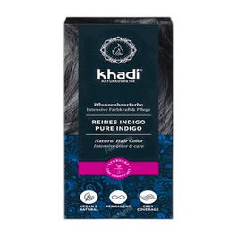 KHADI Indigo Puro 100Gr Tinte Vegetal para Cabello Negro Apto Veganos