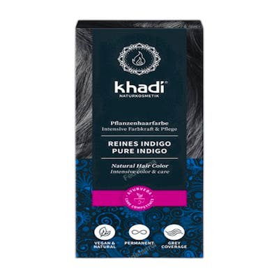 KHADI Indigo Puro 100Gr Tinte Vegetal para Cabello Negro Apto Veganos KHADI Indigo Puro 100Gr Tinte Vegetal para Cabello Negro Apto Veganos
