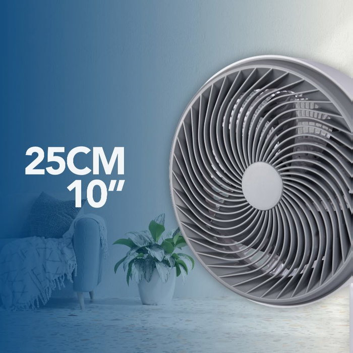 Daewoo Ventilador de Pared 10 Pulgadas 25 cm, 80W Alta Velocidad con Mando a Distancia