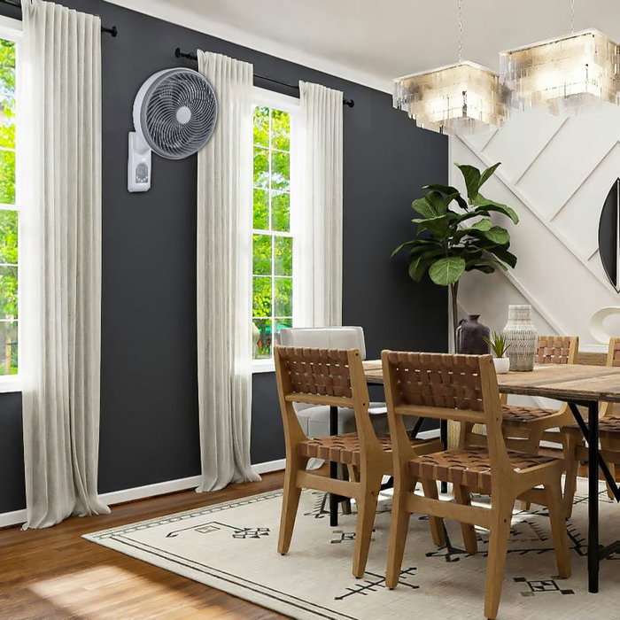 Daewoo Ventilador de Pared 10 Pulgadas 25 cm, 80W Alta Velocidad con Mando a Distancia