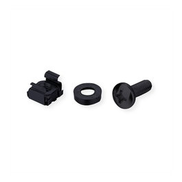 ROLINE Material de montaje para componentes de 48,26 cm M5, 100 unidades, negro