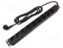 Lanberg PDU-09F-0300-BK 9 Salidas AC 1U Negro, Gris