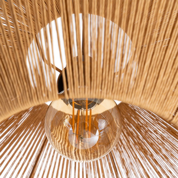 Lámpara Techo Natural Cuerda de Papel 60 X 60 X 27 cm Lámpara Techo Natural Cuerda de Papel 60 X 60 X 27 cm