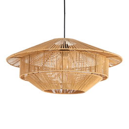 Lámpara Techo Natural Cuerda de Papel 60 X 60 X 27 cm