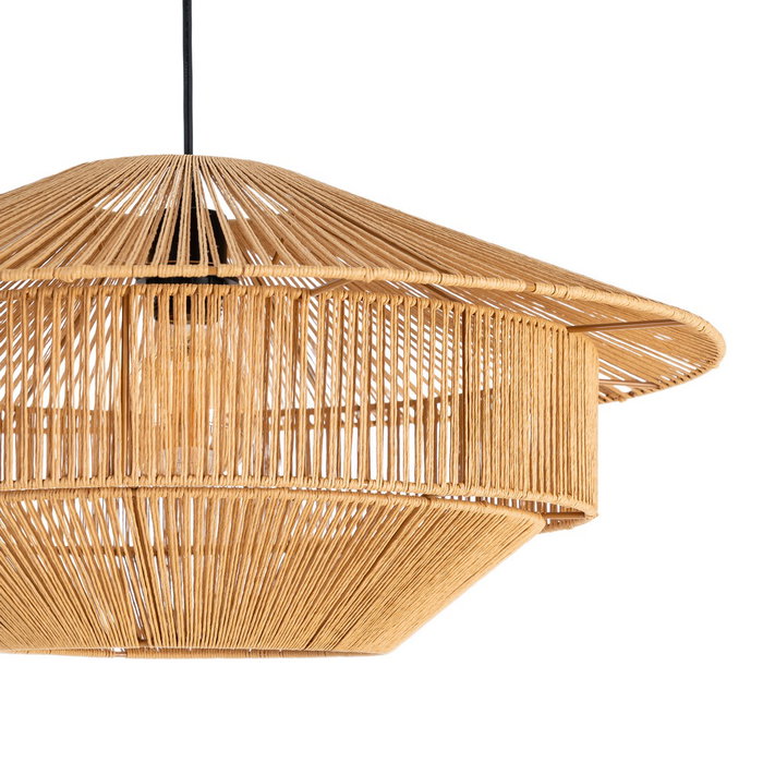Lámpara Techo Natural Cuerda de Papel 60 X 60 X 27 cm Lámpara Techo Natural Cuerda de Papel 60 X 60 X 27 cm