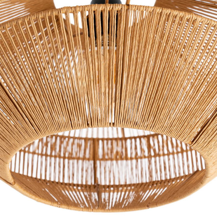 Lámpara Techo Natural Cuerda de Papel 60 X 60 X 27 cm Lámpara Techo Natural Cuerda de Papel 60 X 60 X 27 cm