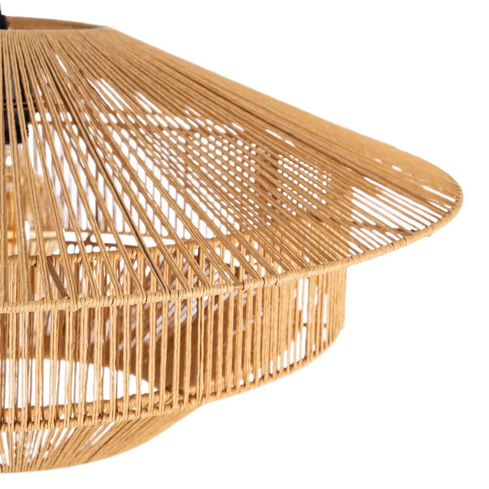 Lámpara Techo Natural Cuerda de Papel 60 X 60 X 27 cm Lámpara Techo Natural Cuerda de Papel 60 X 60 X 27 cm