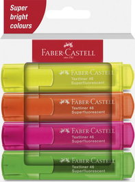 Marcador Fluor Faber-Castell Textliner 46 Estuche De 4