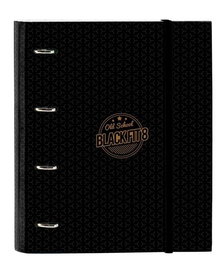 Carpeta de anillas BlackFit8 Old school Negro Gris 27 x 32 x 3.5 cm
