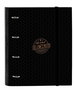 Carpeta de anillas BlackFit8 Old school Negro Gris 27 x 32 x 3.5 cm