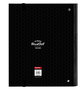 Carpeta de anillas BlackFit8 Old school Negro Gris 27 x 32 x 3.5 cm
