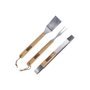Bbq Collection Conjunto 3 Utensilios Barbacoa Acero Inoxidable Mango Madera Tenedor Pinzas Espatula