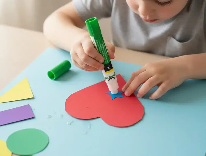 Liderpapel - Pegamento en barra sólido con forma de bolígrafo y clip, 6 g, para papel, cartón y manualidades escolares