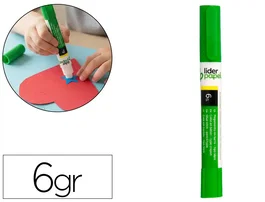 Liderpapel - Pegamento en barra sólido con forma de bolígrafo y clip, 6 g, para papel, cartón y manualidades escolares