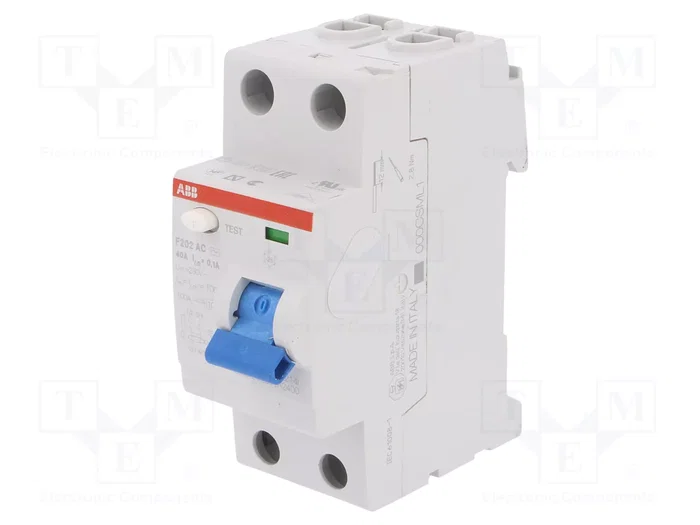 ABB F202AC-40/0.1 Interruptor Diferencial 2 Polos 40A 0,1A ABB F202AC-40/0.1 Interruptor Diferencial 2 Polos 40A 0,1A