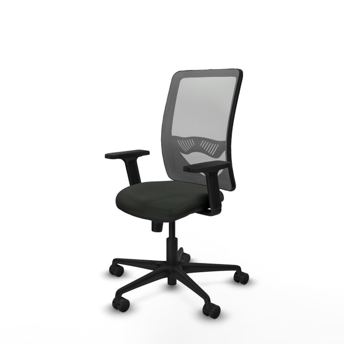PIQUERAS Y CRESPO Silla de oficina Zulema con mecanismo Sincro, Negro/Gris