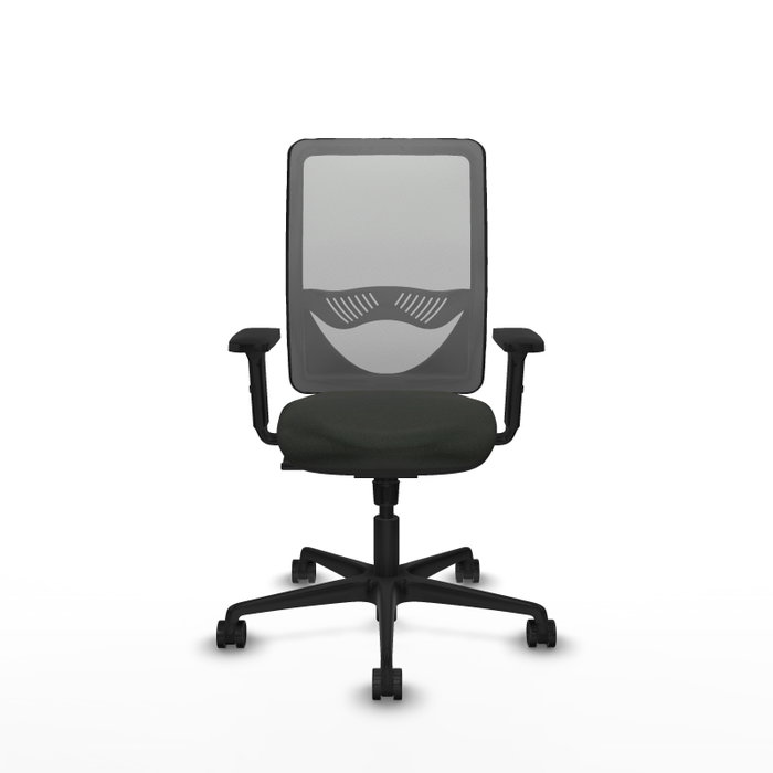 PIQUERAS Y CRESPO Silla de oficina Zulema con mecanismo Sincro, Negro/Gris