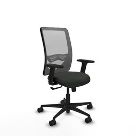 PIQUERAS Y CRESPO Silla de oficina Zulema con mecanismo Sincro, Negro/Gris