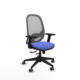 PIQUERAS Y CRESPO Silla de oficina Cilanco con mecanismo Sincro/Traslack Azul claro y Gris