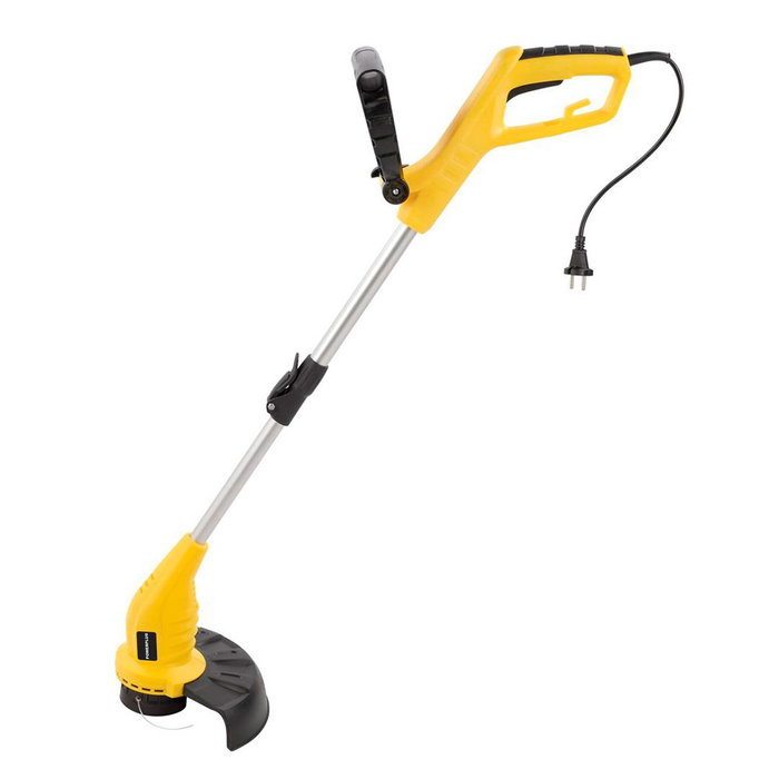 Powerplus Cortabordes Eléctrico 350W con Cable Ø25 cm, Eje Telescópico 100-120 cm, Alimentación Inteligente del Hilo, Nivel Sonoro 95 dB