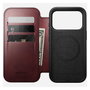 Nomad Modern Leather Folio para iPhone 17 Pro Burgundy Horween