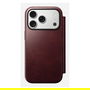 Nomad Folio Modern Leather para iPhone 17 Pro Burgundy Horween