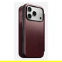 Nomad Folio Modern Leather para iPhone 17 Pro Burgundy Horween