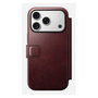 Nomad Modern Leather Folio para iPhone 17 Pro Burgundy Horween