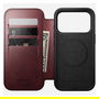 Nomad Folio Modern Leather para iPhone 17 Pro Burgundy Horween