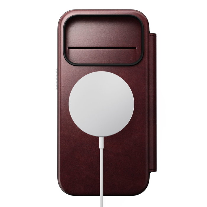 Nomad Modern Leather Folio para iPhone 17 Pro Burgundy Horween Nomad Modern Leather Folio para iPhone 17 Pro Burgundy Horween