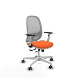 PIQUERAS Y CRESPO Silla de oficina Cilanco con mecanismo Sincro/Traslack, Naranja y Gris