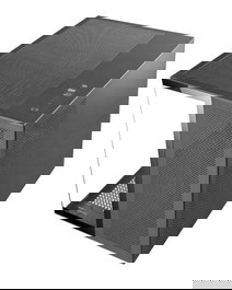 Mars Gaming MC-NOVAM Caja Gaming MicroATX Minitorre, Negro, Diseño Custom Doble Cristal Templado, Refrigeración para 7 Ventiladores y Líquida, USB-C, para Placas MicroATX/Mini-ITX