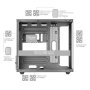 Mars Gaming MCNOVAM Caja MicroATX PC Cube Doble Cristal Templado Negro