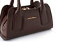 Lucky Bees Bolso de Mano Chocolate Brown en Cuero de Polivinilo Elegante y Sofisticado